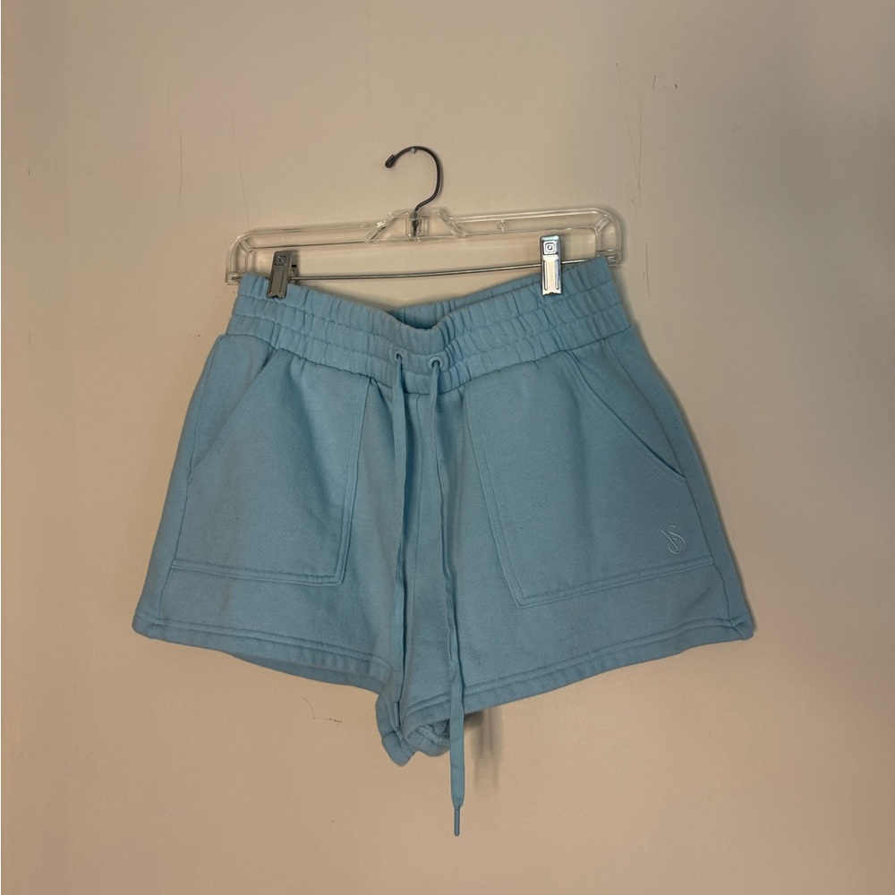 Victoria's Secret Blue Athletic Shorts with Drawstring Waist